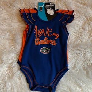 NWT 2 gator t shirt onesies! 3/6 month old